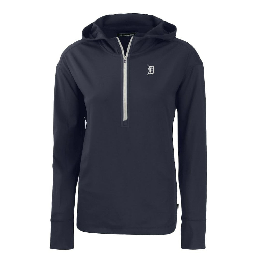 Detroit Tigers Cutter & Buck Women's Daybreak Eco Recycled Half-Zip Hoodie - MLB Hoodies
