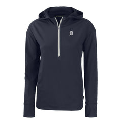 Detroit Tigers Cutter & Buck Women's Daybreak Eco Recycled Half-Zip Hoodie - MLB Hoodies