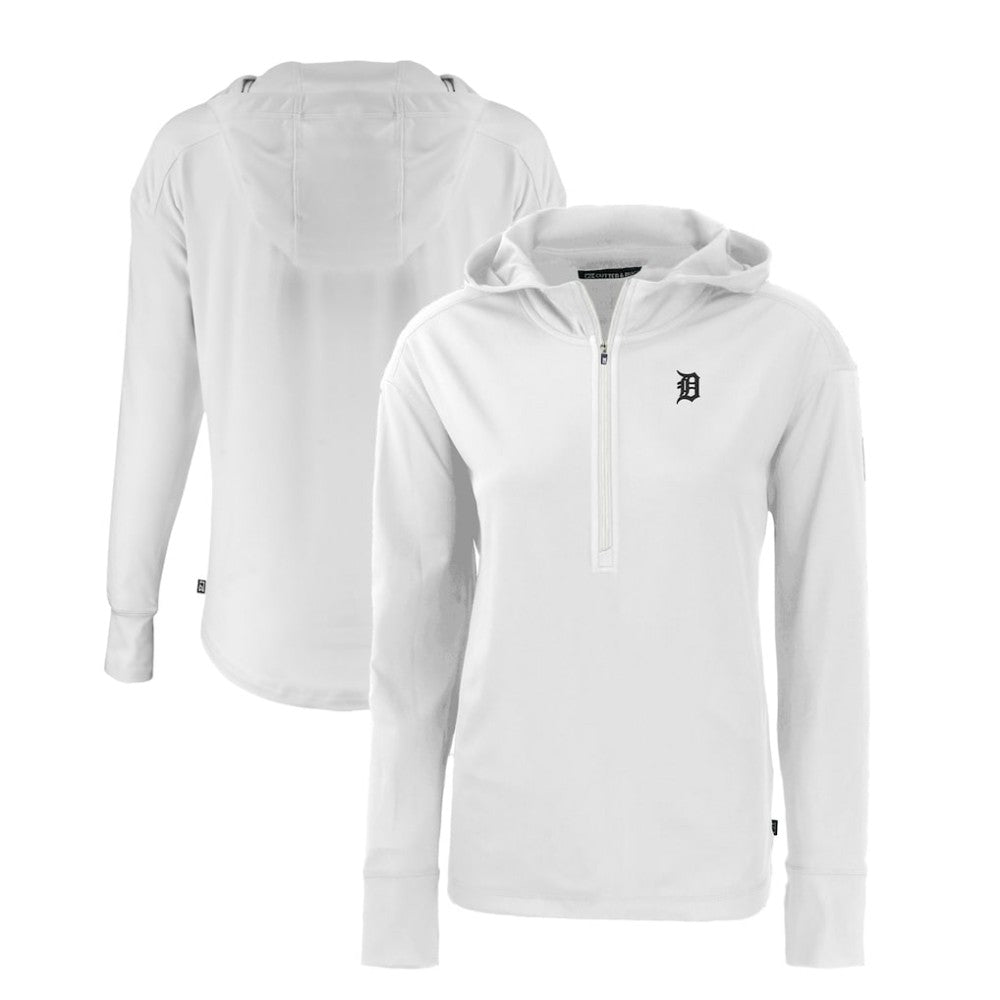 Detroit Tigers Cutter & Buck Women's Daybreak Eco Recycled Half-Zip Hoodie - MLB Hoodies