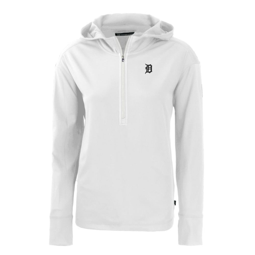 Detroit Tigers Cutter & Buck Women's Daybreak Eco Recycled Half-Zip Hoodie - MLB Hoodies