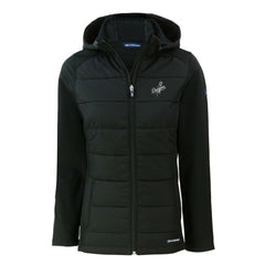 Los Angeles Dodgers Cutter & Buck Women's Evoke Hybrid Eco Softshell Recycled Full-Zip Hooded Jacket - MLB Jackets