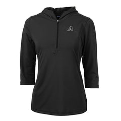 Arizona Diamondbacks Cutter & Buck Women's Virtue Eco Pique Half-Zip 3/4 Sleeve Pullover Hoodie - MLB Hoodies