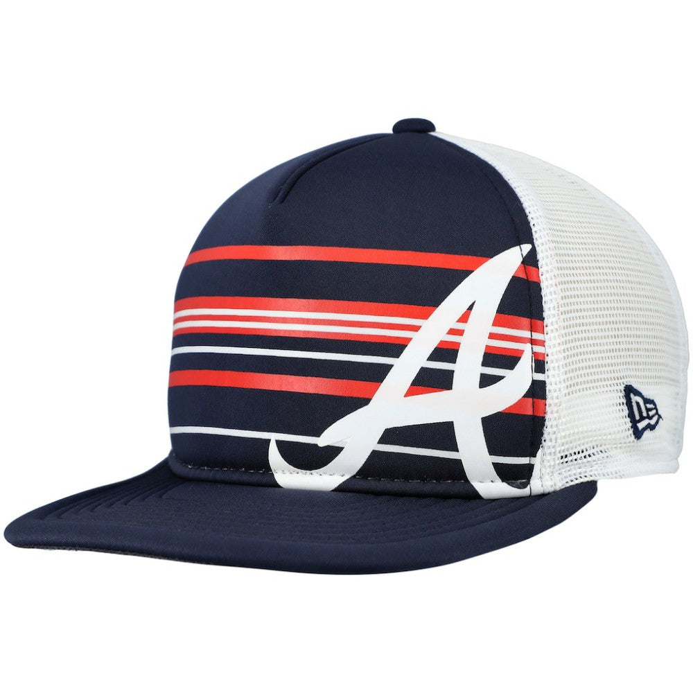 Atlanta Braves New Era A-Frame Trucker 9FIFTY Snapback Hat - MLB Hats