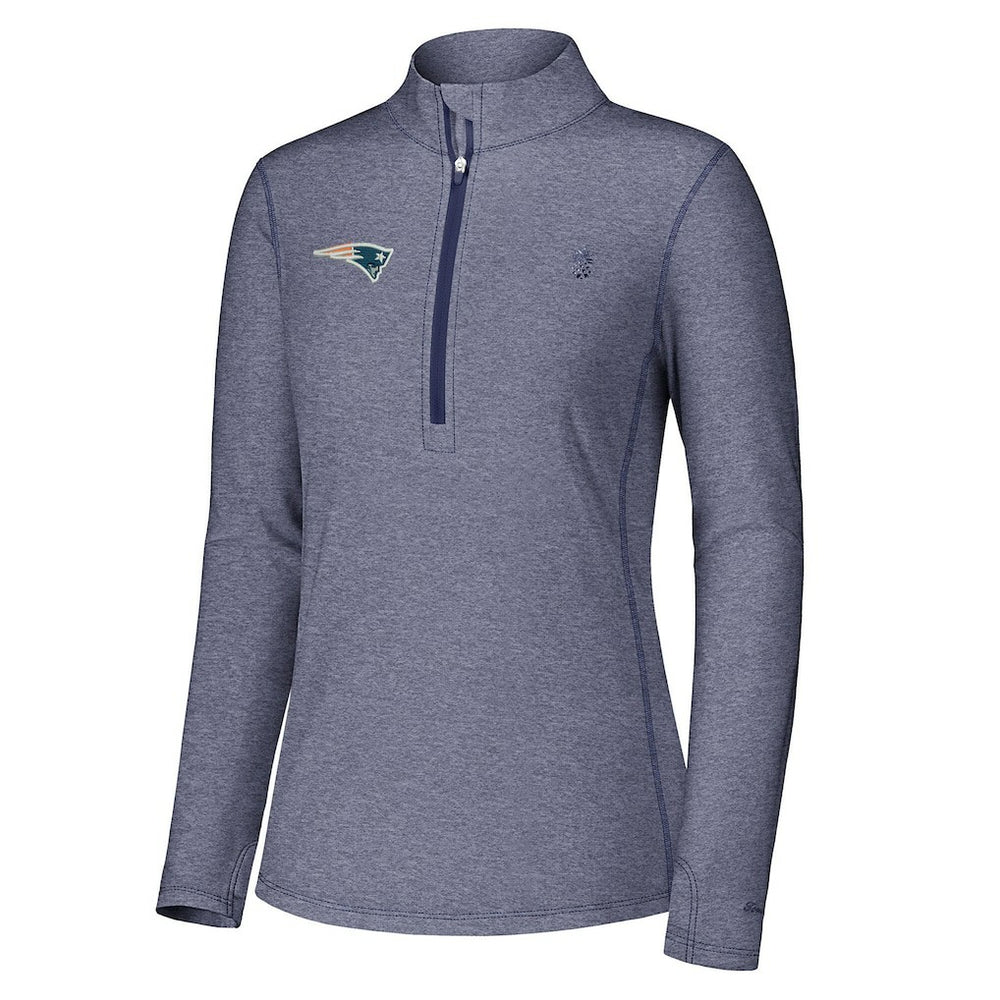 New England Patriots Women's Sport Playa Vista IslandZone Quarter-Zip Jacket | NFL Discount