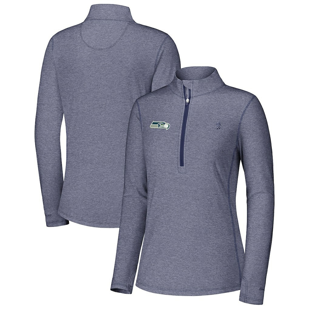 Seattle Seahawks Women's Sport Playa Vista IslandZone Quarter-Zip Jacket | NFL Online