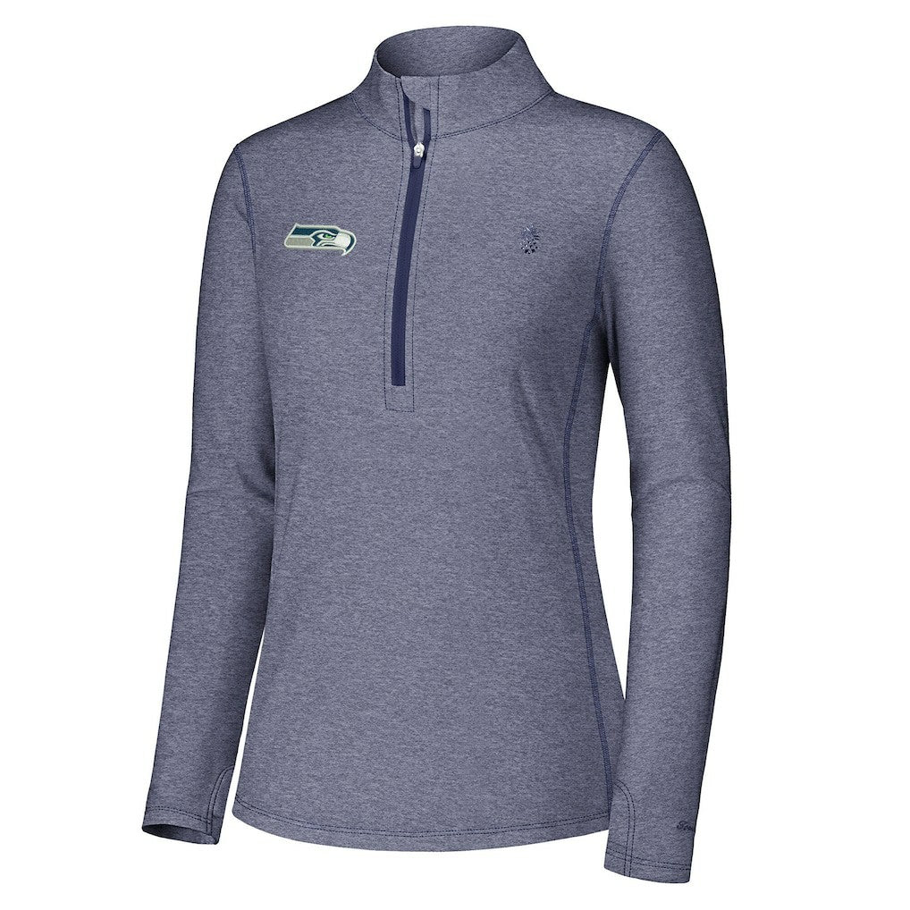 Seattle Seahawks Women's Sport Playa Vista IslandZone Quarter-Zip Jacket | NFL Online