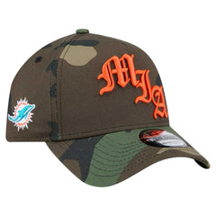 Miami Dolphins Mystic Camo A-Frame 9FORTY Adjustable Hat | NFL Hot