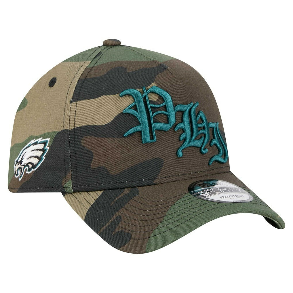 Philadelphia Eagles Mystic Camo A-Frame 9FORTY Adjustable Hat | NFL Discount