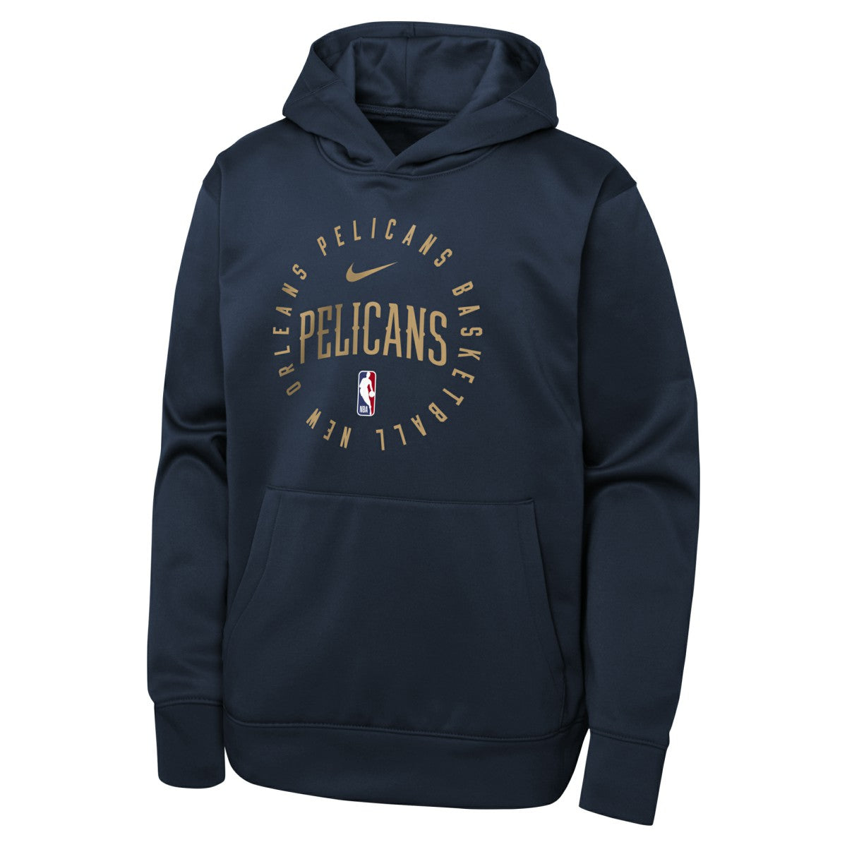 Navy New Orleans Pelicans Youth Performance Practice Spotlight Pullover Hoodie | NBA
