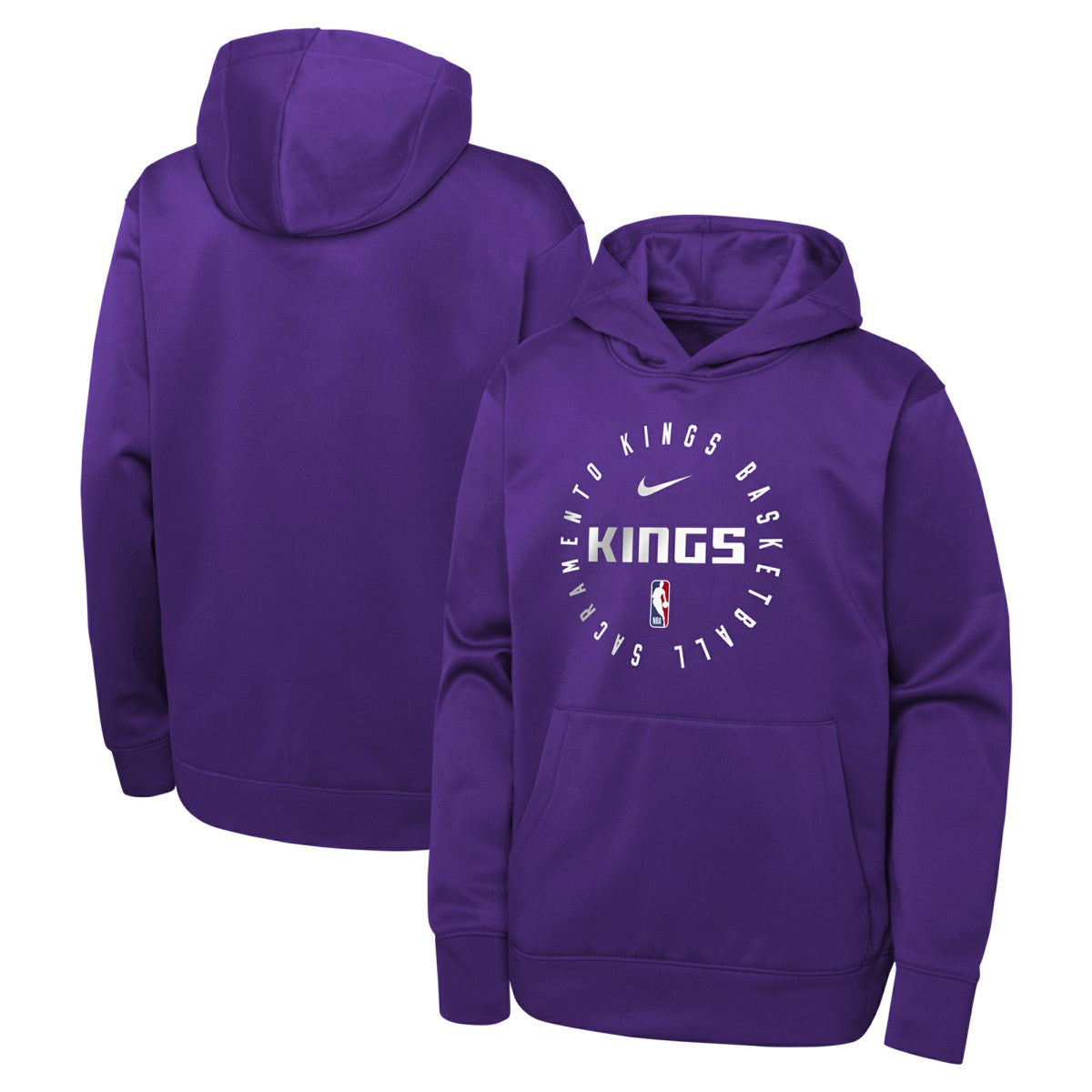 Purple Sacramento Kings Youth Performance Practice Spotlight Pullover Hoodie | NBA