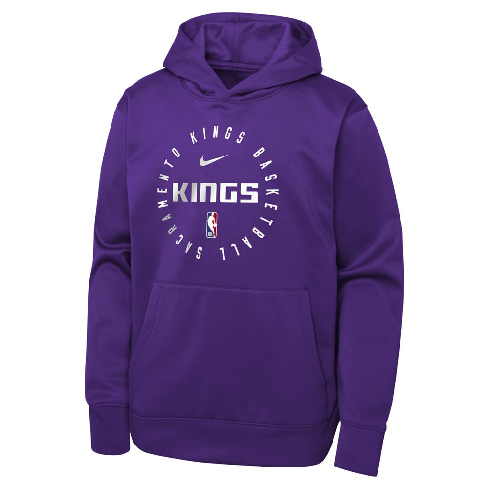 Purple Sacramento Kings Youth Performance Practice Spotlight Pullover Hoodie | NBA