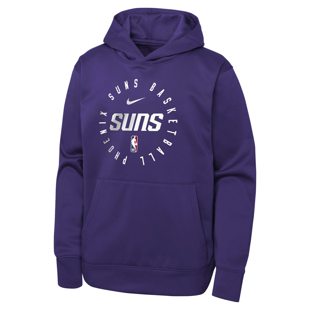 Purple Phoenix Suns Youth Performance Practice Spotlight Pullover Hoodie | NBA