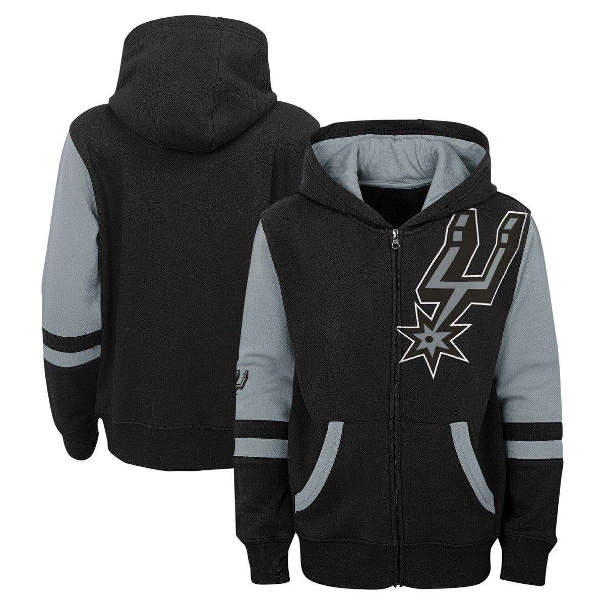 Black San Antonio Spurs Preschool Straight To The League Full-Zip Hoodie | NBA
