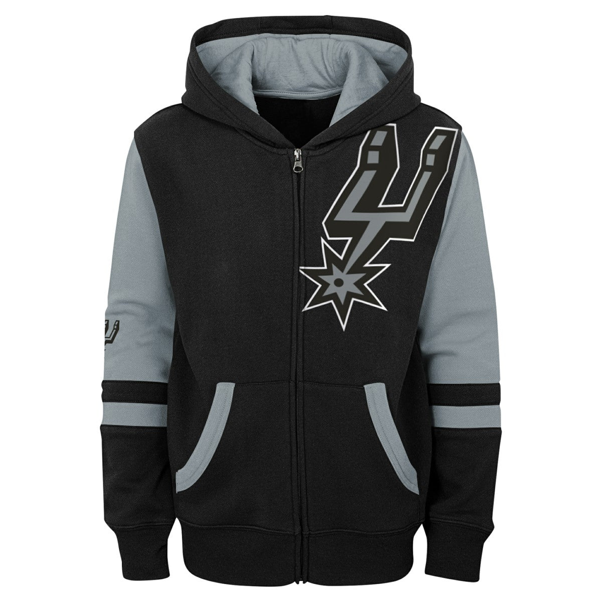 Black San Antonio Spurs Preschool Straight To The League Full-Zip Hoodie | NBA