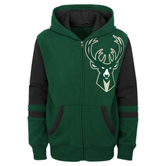 Green Milwaukee Bucks Preschool Straight To The League Full-Zip Hoodie | NBA