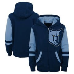 Navy Memphis Grizzlies Preschool Straight To The League Full-Zip Hoodie | NBA