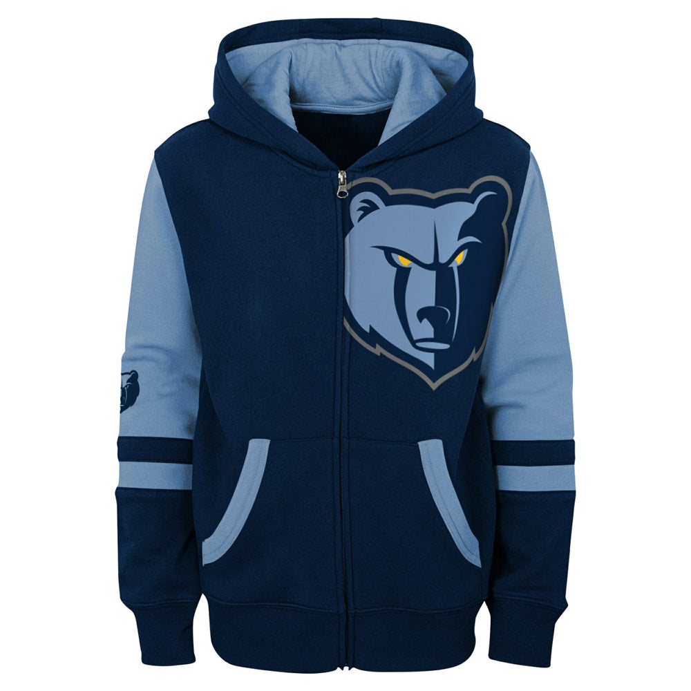 Navy Memphis Grizzlies Preschool Straight To The League Full-Zip Hoodie | NBA