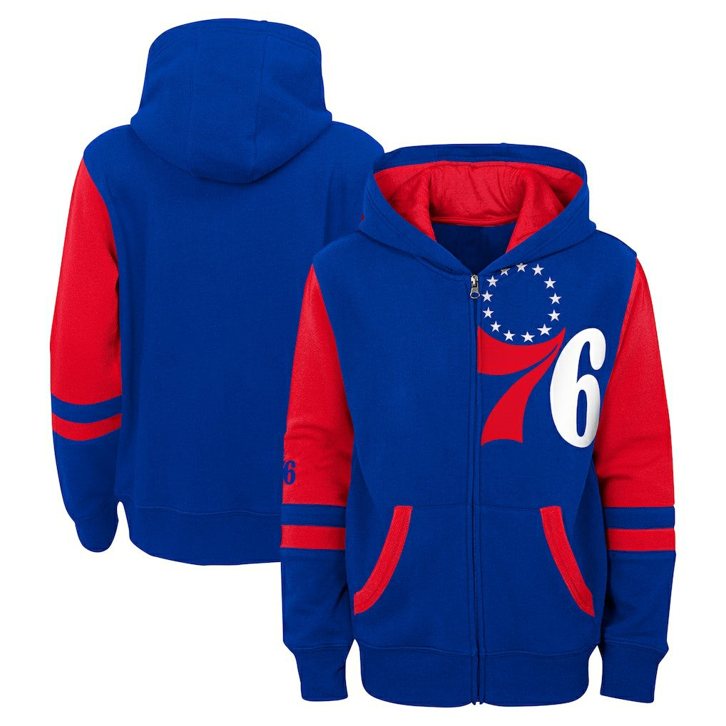 Royal Philadelphia 76ers Preschool Straight To The League Full-Zip Hoodie | NBA