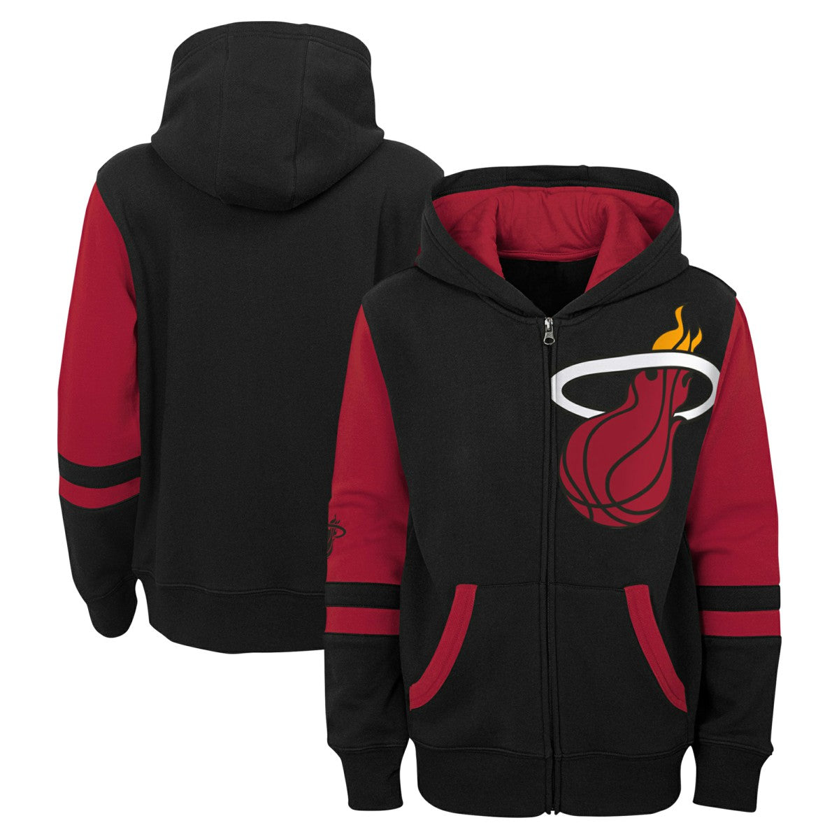 Black Miami Heat Preschool Straight To The League Full-Zip Hoodie | NBA
