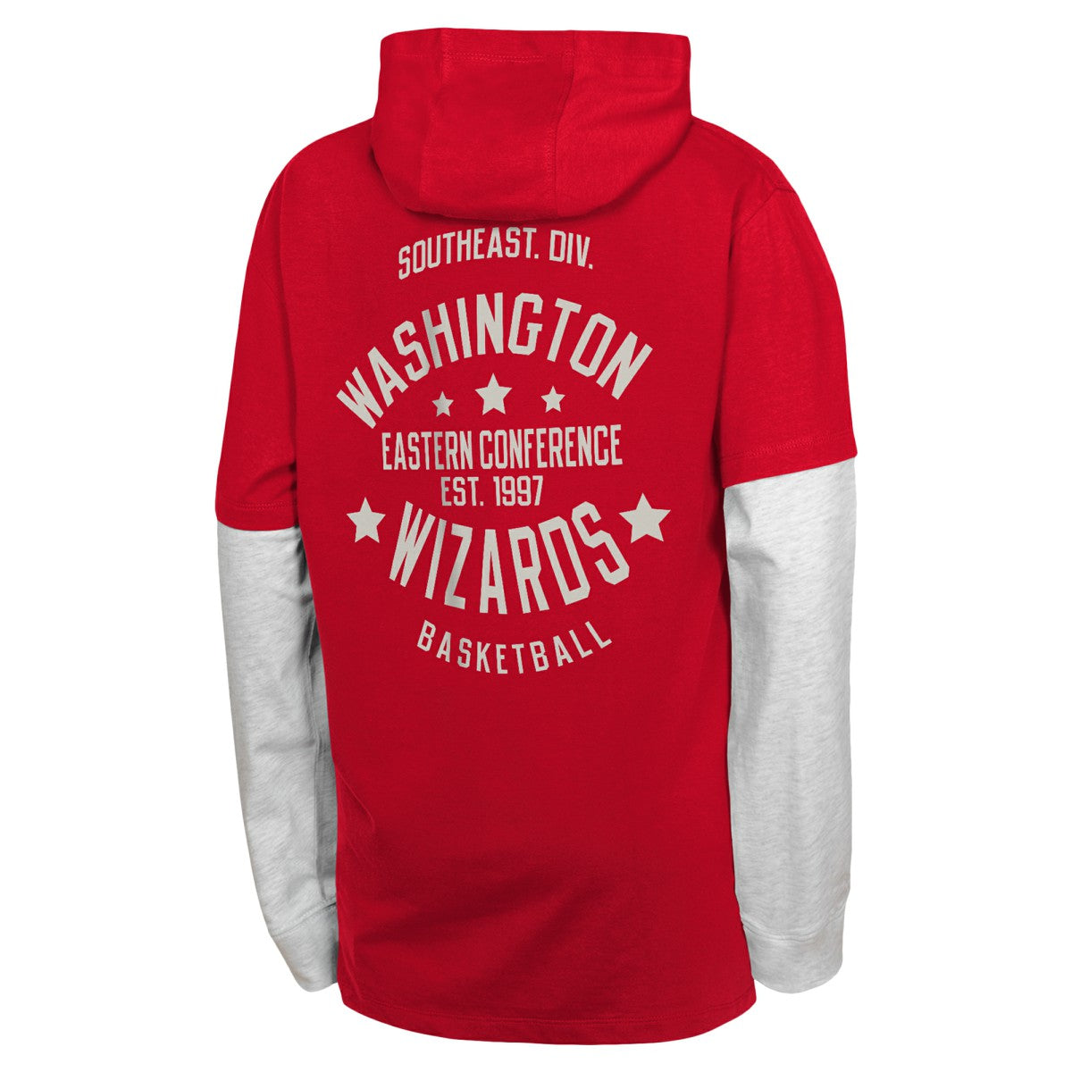 Red Washington Wizards Youth Small Ball Long Sleeve Hoodie T-Shirt | NBA