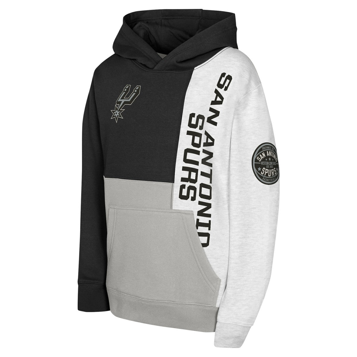 Black San Antonio Spurs Youth Splash Pullover Hoodie | NBA