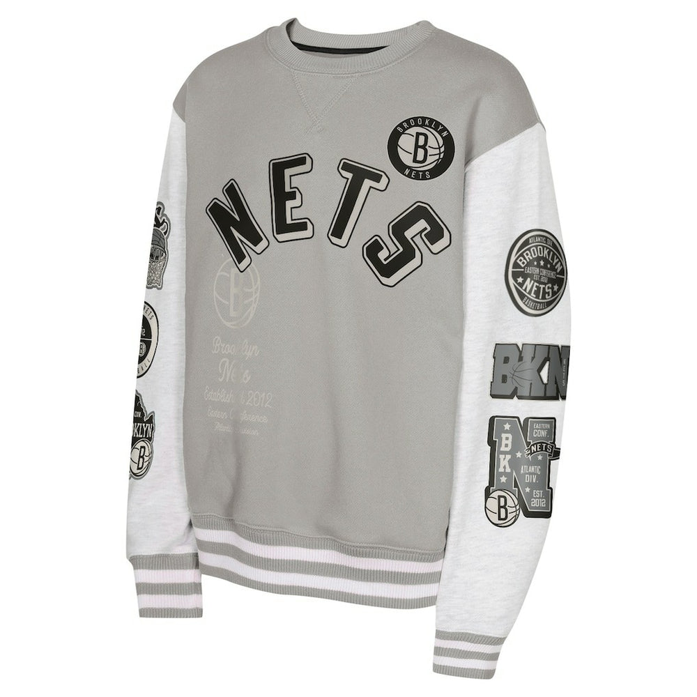 Gray Brooklyn Nets Youth Star Treatment Pullover Sweatshirt | NBA