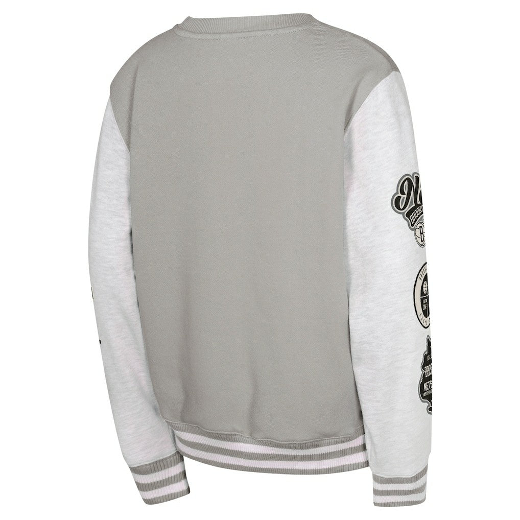Gray Brooklyn Nets Youth Star Treatment Pullover Sweatshirt | NBA