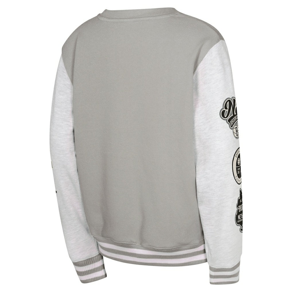 Gray Brooklyn Nets Youth Star Treatment Pullover Sweatshirt | NBA