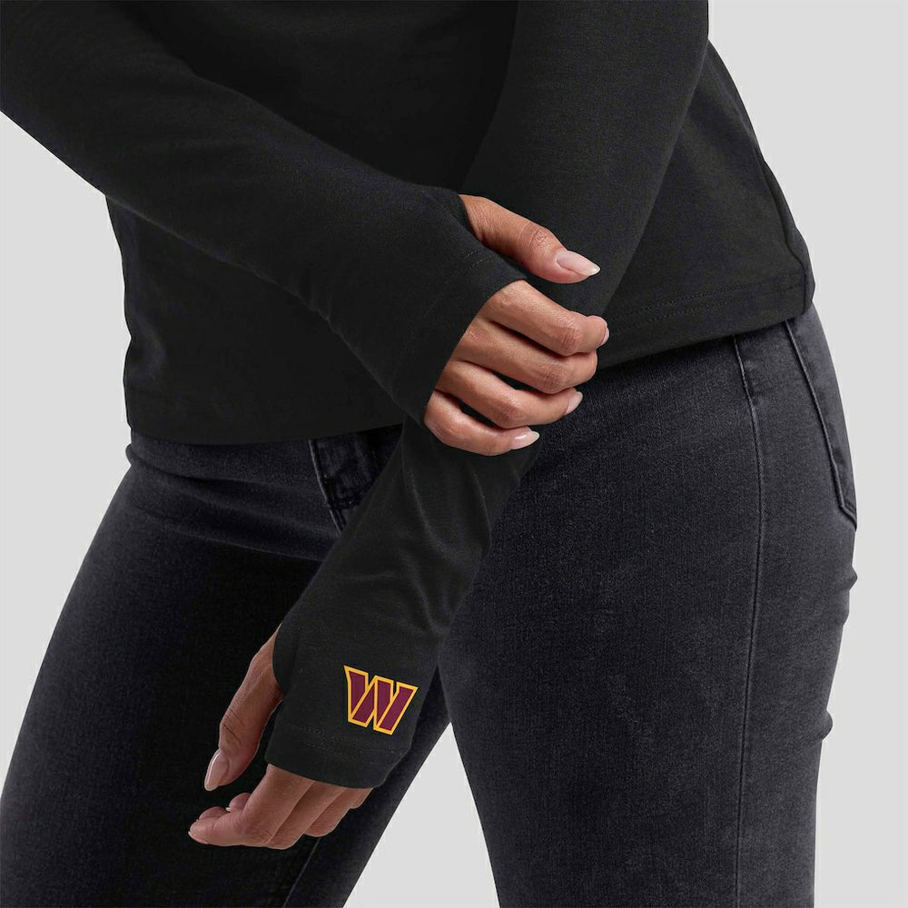 Washington Commanders WEAR by Erin Andrews x Gracie Hunt Women's Mesh Panel Long Sleeve T-Shirt | NFL Online