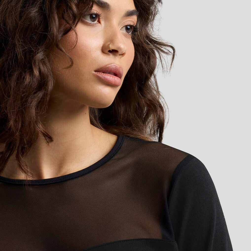 Pittsburgh Steelers WEAR by Erin Andrews x Gracie Hunt Women's Mesh Panel Long Sleeve T-Shirt | NFL Near me