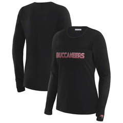 Tampa Bay Buccaneers WEAR by Erin Andrews x Gracie Hunt Women's Mesh Panel Long Sleeve T-Shirt | NFL Hot