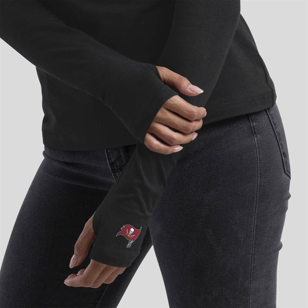 Tampa Bay Buccaneers WEAR by Erin Andrews x Gracie Hunt Women's Mesh Panel Long Sleeve T-Shirt | NFL Hot