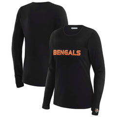 Cincinnati Bengals WEAR by Erin Andrews x Gracie Hunt Women's Mesh Panel Long Sleeve T-Shirt | NFL New