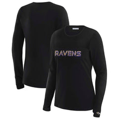 Baltimore Ravens WEAR by Erin Andrews x Gracie Hunt Women's Mesh Panel Long Sleeve T-Shirt | NFL Online