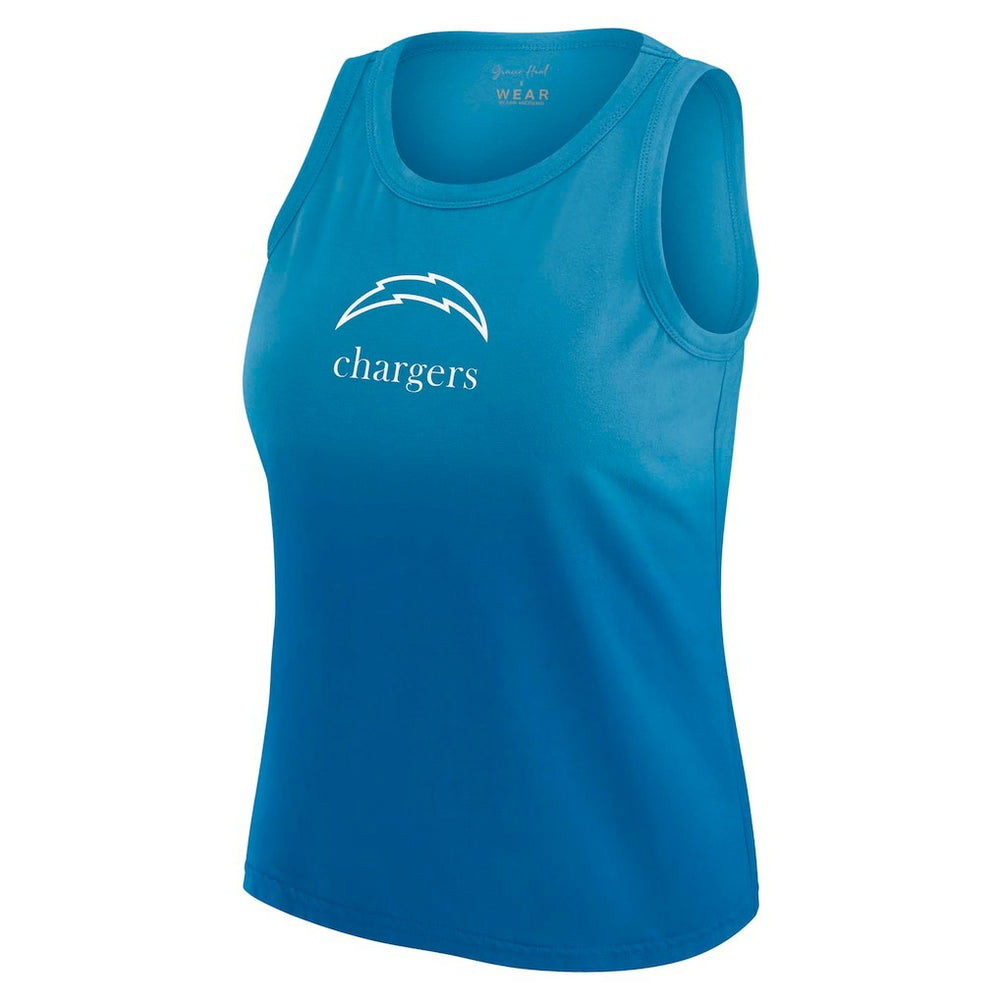 Los Angeles Chargers WEAR by Erin Andrews x Gracie Hunt Women's Ombre Tank Top | NFL US