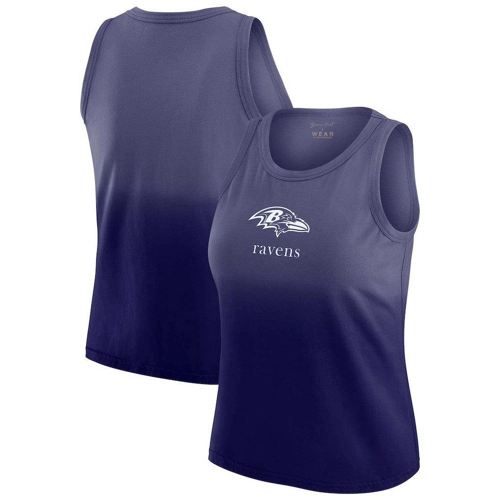 Baltimore Ravens WEAR by Erin Andrews x Gracie Hunt Women's Ombre Tank Top | NFL Outlet