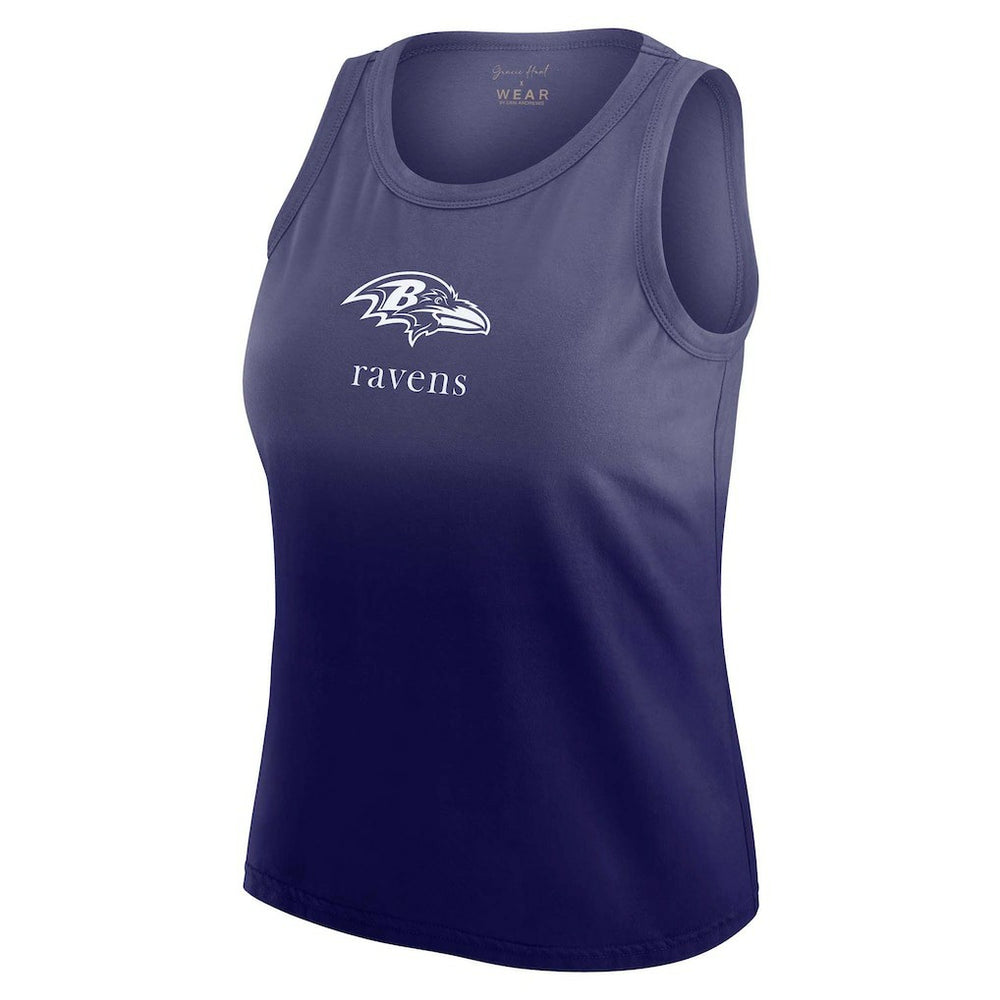 Baltimore Ravens WEAR by Erin Andrews x Gracie Hunt Women's Ombre Tank Top | NFL Outlet