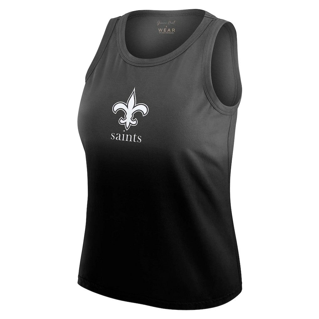New Orleans Saints WEAR by Erin Andrews x Gracie Hunt Women's Ombre Tank Top | NFL On sale