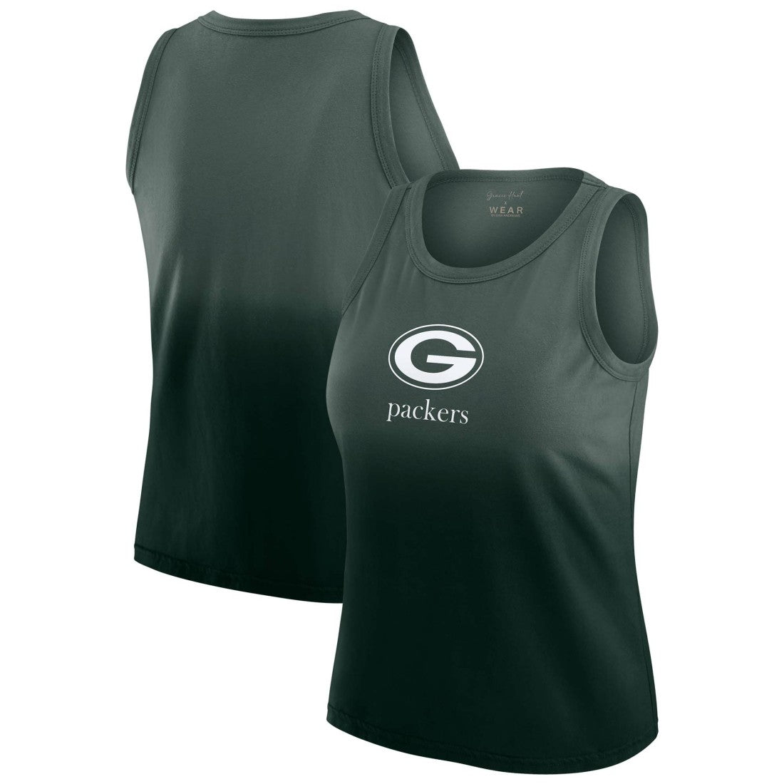 Green Bay Packers WEAR by Erin Andrews x Gracie Hunt Women's Ombre Tank Top | NFL Hot