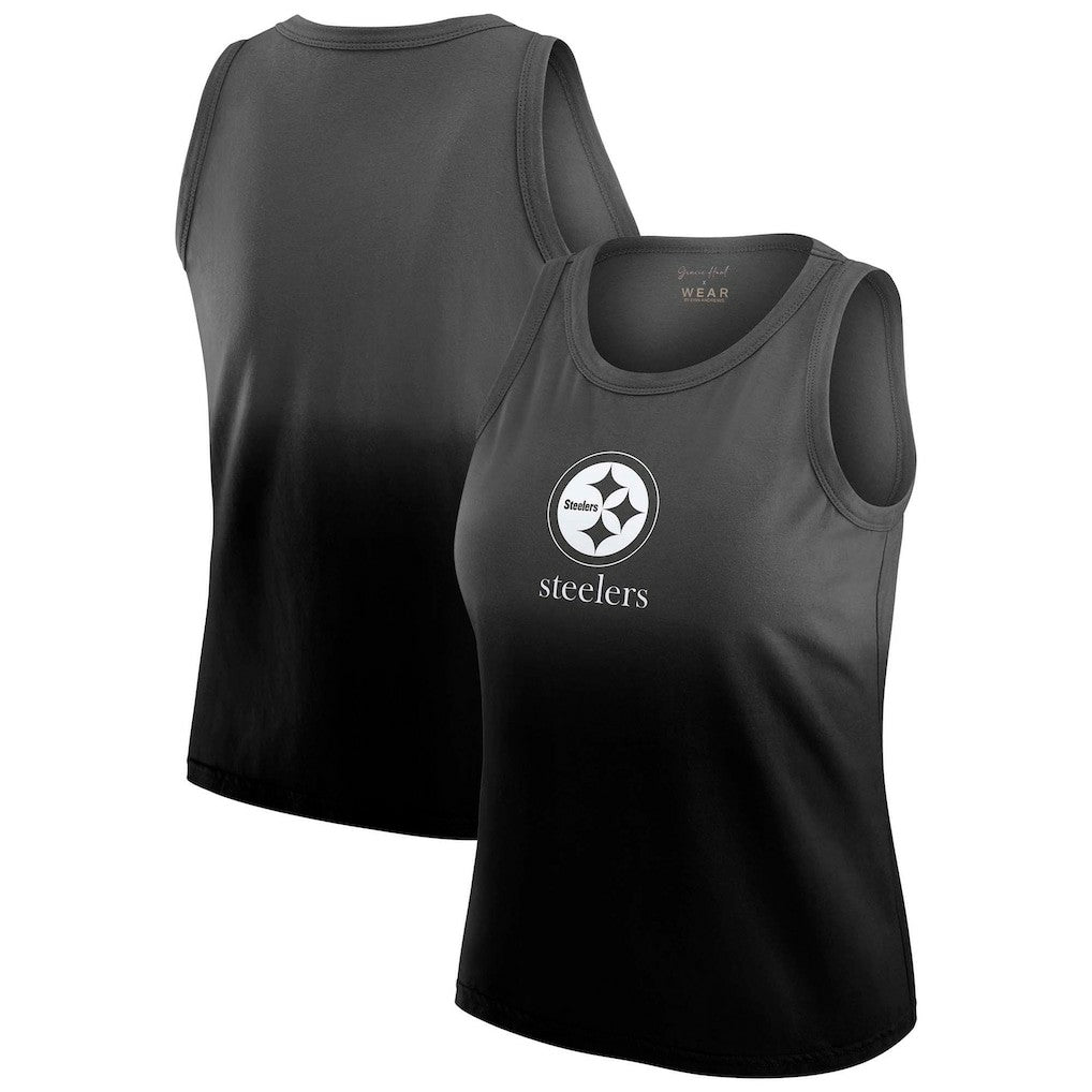 Pittsburgh Steelers WEAR by Erin Andrews x Gracie Hunt Women's Ombre Tank Top | NFL New