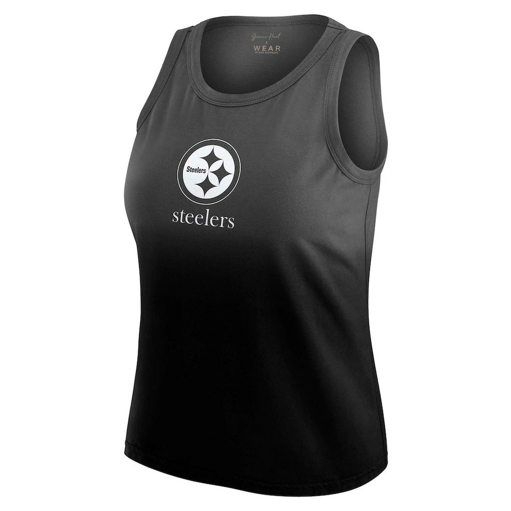 Pittsburgh Steelers WEAR by Erin Andrews x Gracie Hunt Women's Ombre Tank Top | NFL New