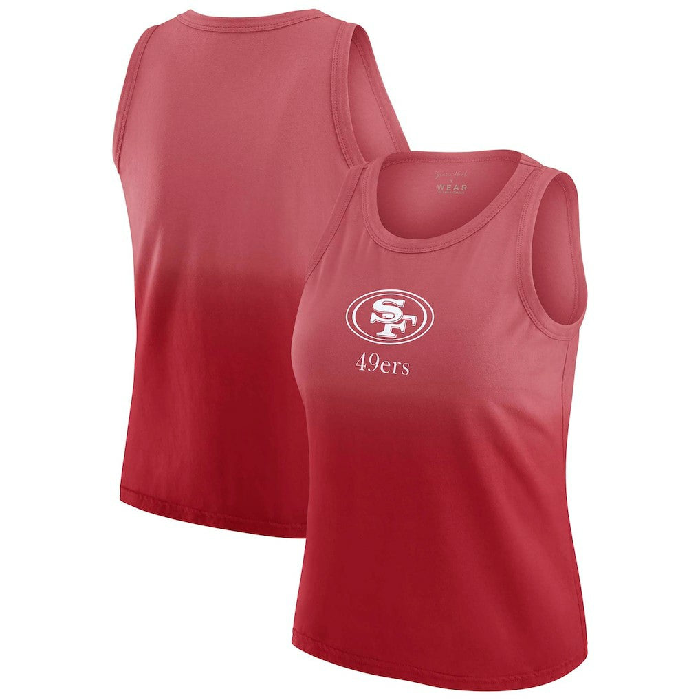 San Francisco 49ers WEAR by Erin Andrews x Gracie Hunt Women's Ombre Tank Top | NFL US