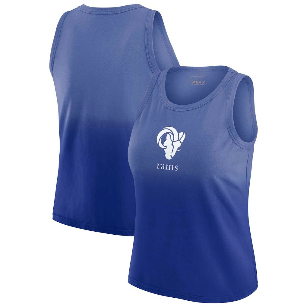 Los Angeles Rams WEAR by Erin Andrews x Gracie Hunt Women's Ombre Tank Top | NFL On sale