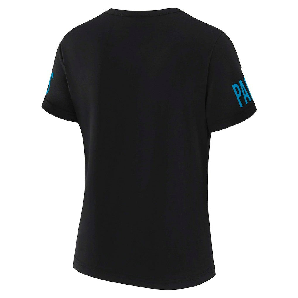 Carolina Panthers WEAR by Erin Andrews x Gracie Hunt Women's Draft Me Lace-Up T-Shirt | NFL Near me