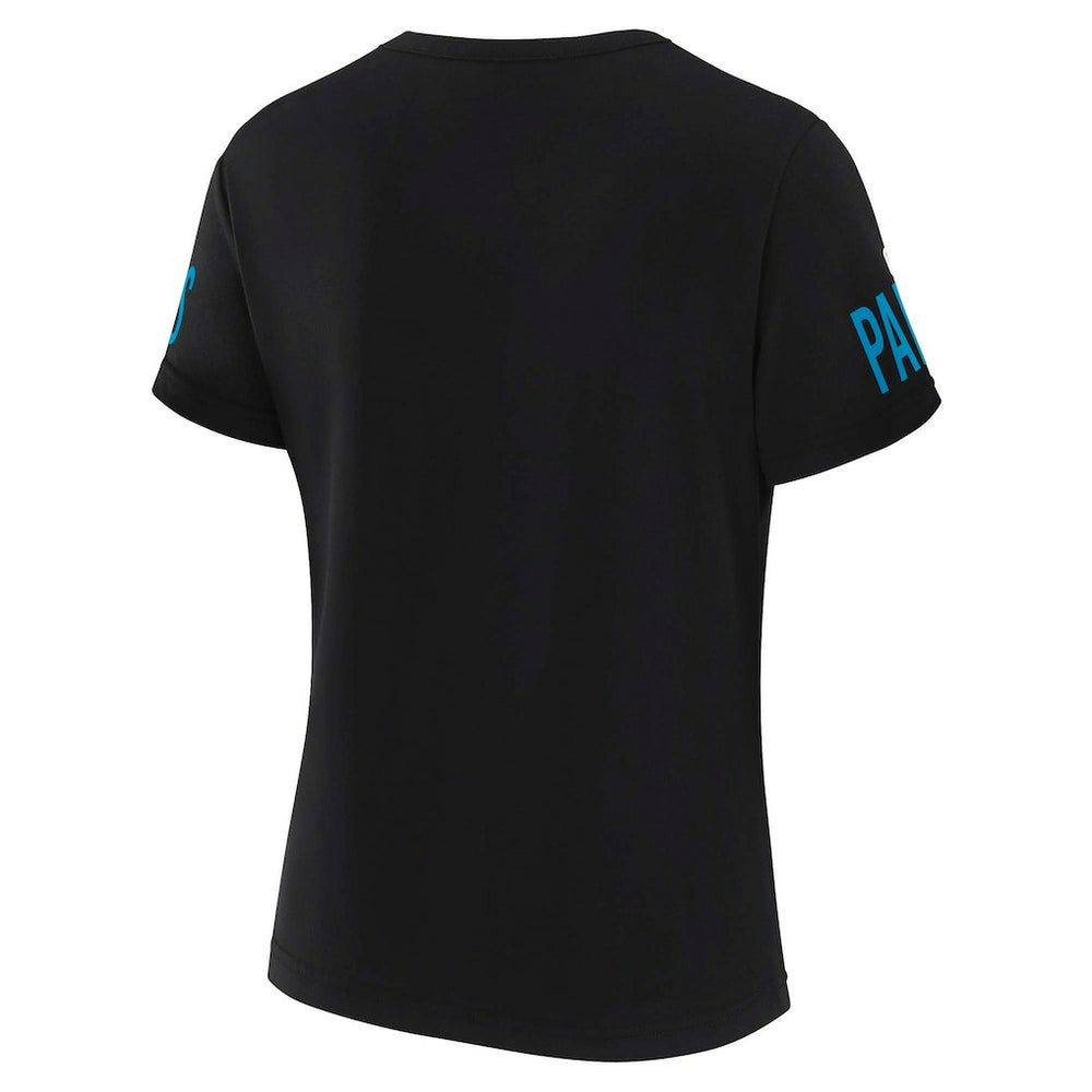 Carolina Panthers WEAR by Erin Andrews x Gracie Hunt Women's Draft Me Lace-Up T-Shirt | NFL Near me
