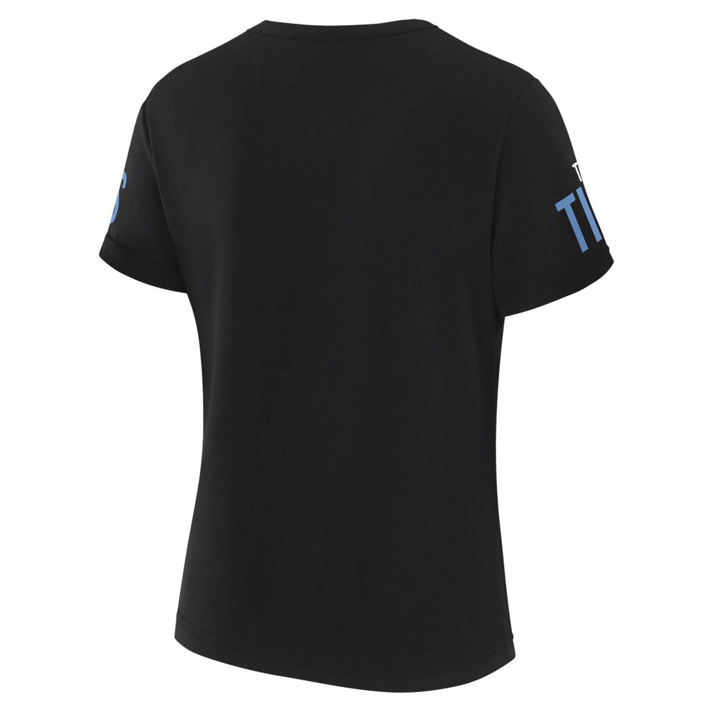 Tennessee Titans WEAR by Erin Andrews x Gracie Hunt Women's Draft Me Lace-Up T-Shirt | NFL Discount