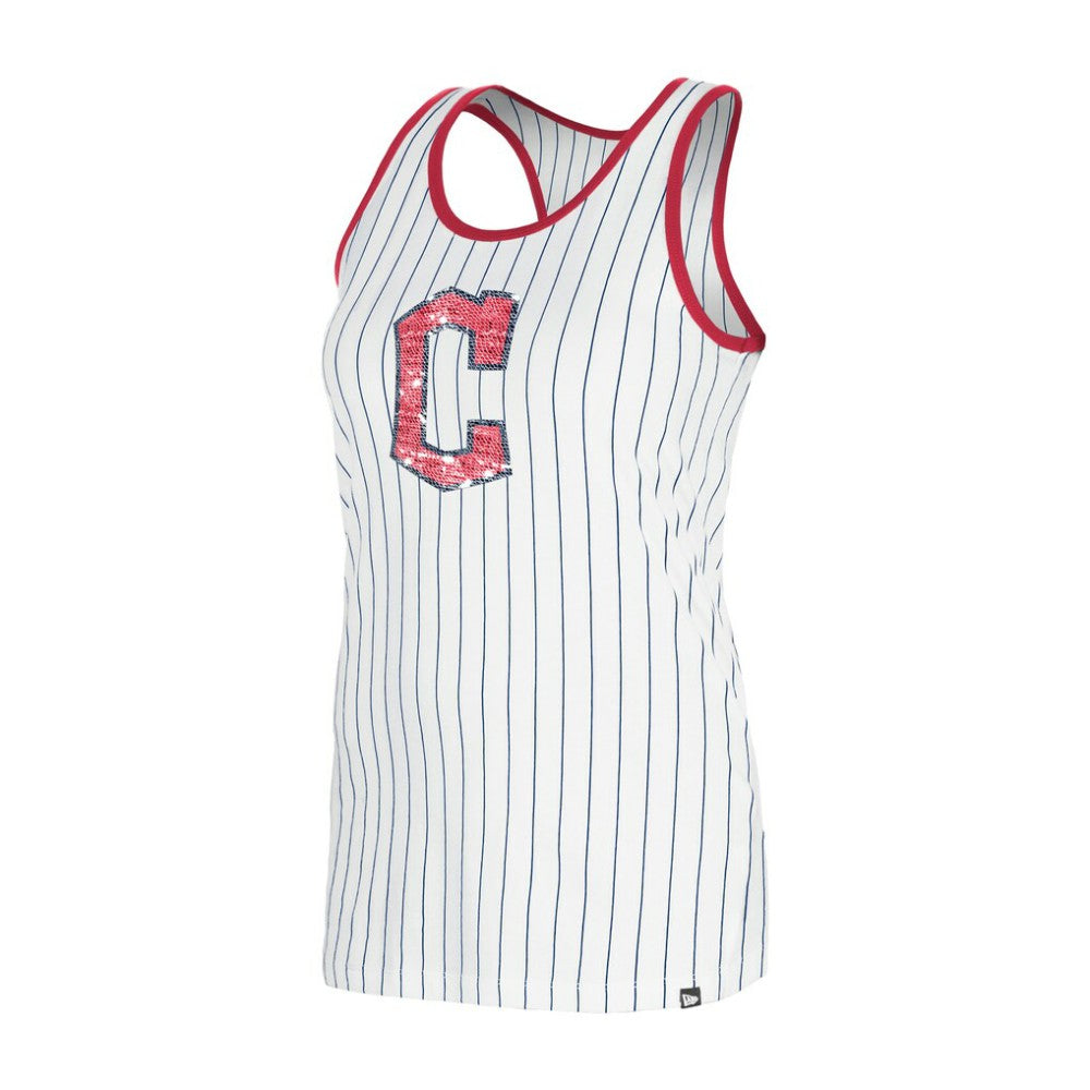 Cleveland Guardians New Era Women's Gameday Pinstripe Tank Top - MLB Tanks