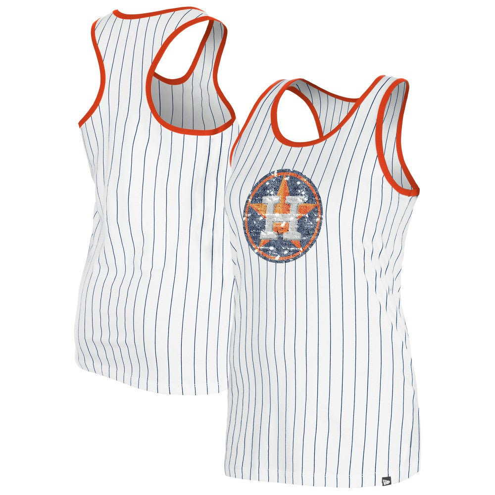 Houston Astros New Era Women's Gameday Pinstripe Tank Top - MLB Tanks
