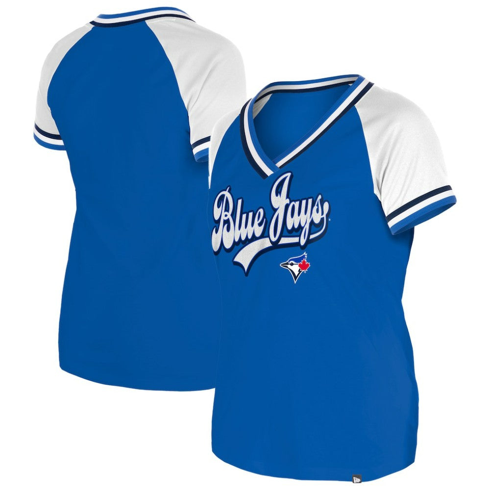 Toronto Blue Jays New Era Women's Gameday Raglan V-Neck T-Shirt - MLB T-shirts