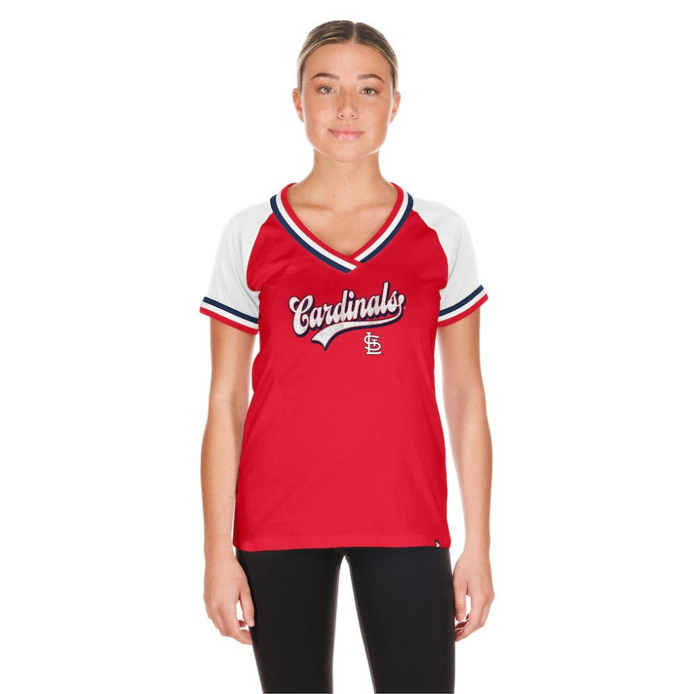 St. Louis Cardinals New Era Women's Gameday Raglan V-Neck T-Shirt - MLB T-shirts